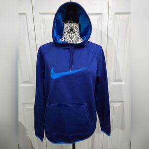 Nike Dri-Fit Blue Two Toned Long Sleeve Thumbholes Pullover Hoodie